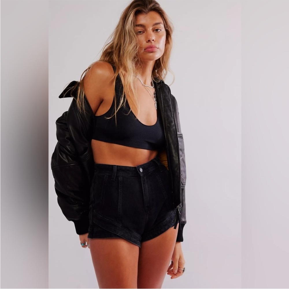 We The Free Black High Waist Shorts